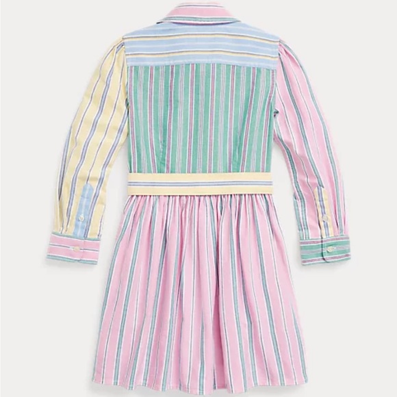 🆕 Polo Ralph Lauren Belted Cotton Oxford Fun Shirtdress, 6x - Picture 3 of 10